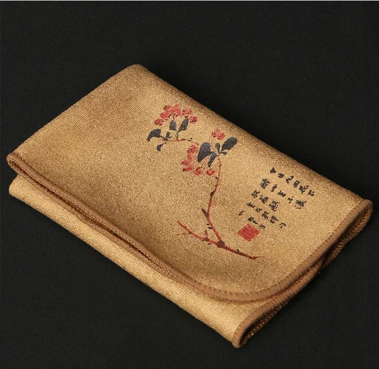 Painted Tea Towel Absorbent Rag Thickened Table Cleaning Tea Cloth Cotton Household Kitchen Cleaning Cloth Dish Cleaning Towels