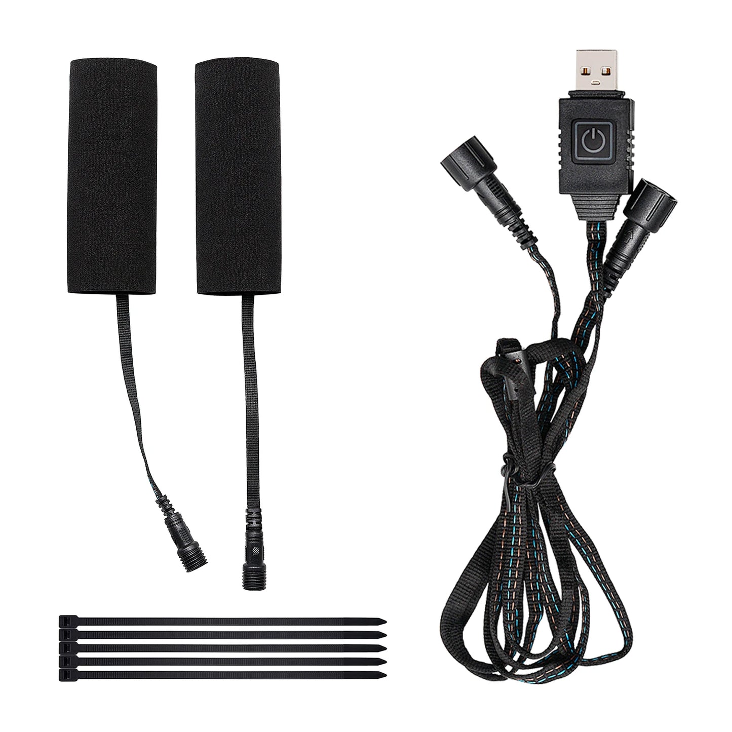 Extractme Motorcycle Heated Handgrips 5V USB 6 Gear Warmer Electric Heated Grip Cover Anti Vibration Anti Slip Fast Heating Kits