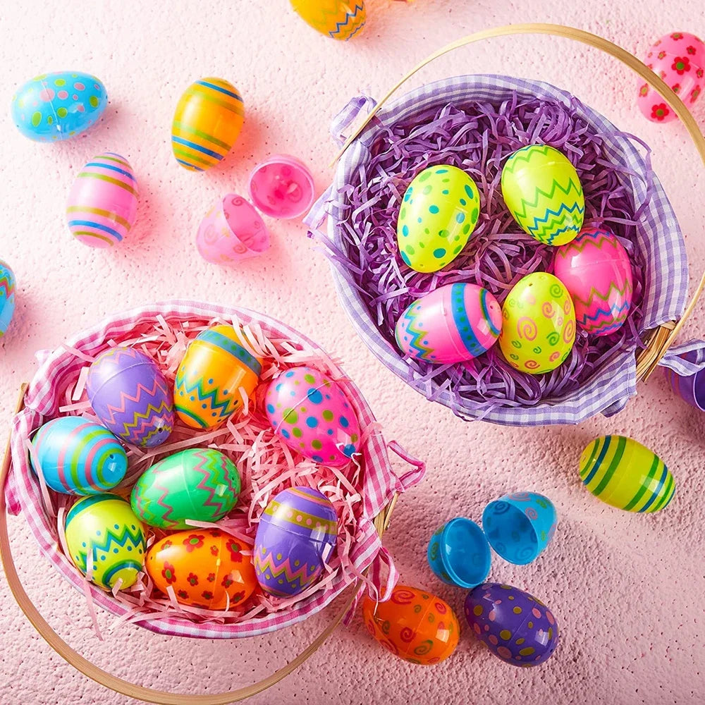 12/24/36Pcs Easter Removable Stuffed Easter Eggs Kids Party Favors Christmas Carnival Party Favors Kindergarten Classroom Prizes