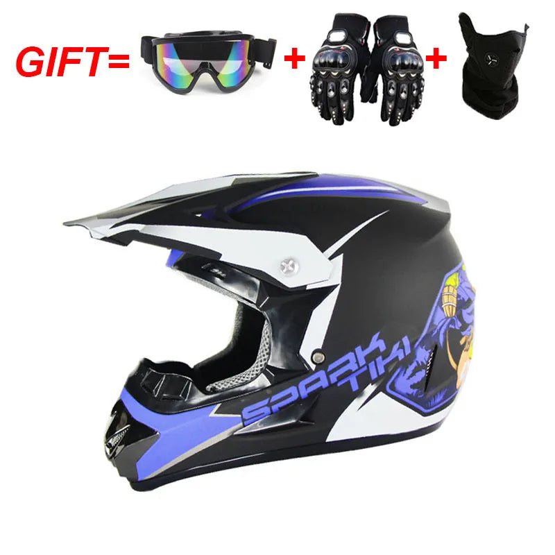 Adult Motocross Dirt Bike Helmet Dirtbike ATV Helmet Unisex Adult Men Women Adjustable Off-Road Motorcycle Helmet