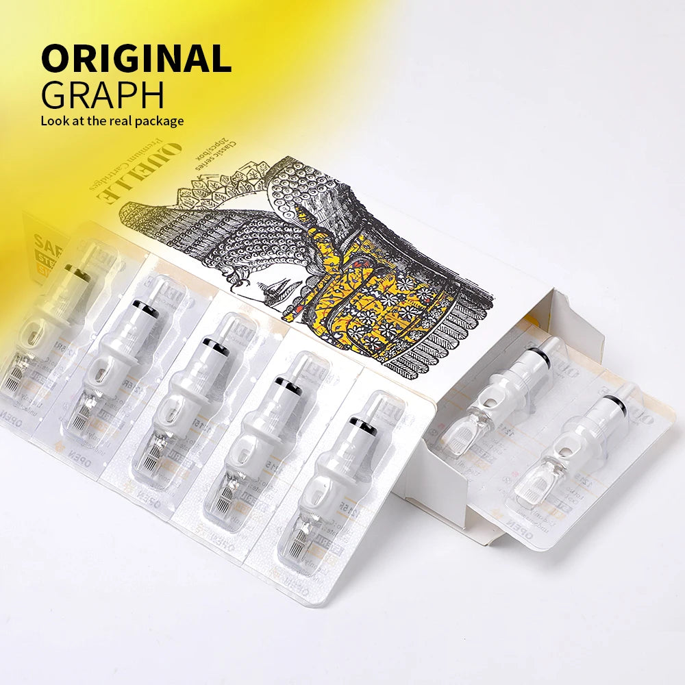 QUELLE 20/40/60/80/100PCS Multi-Boxed Tattoo Needles RL 0.35MM Disposable Sterile Revolution Cartridge For Tattoo Makeup Art