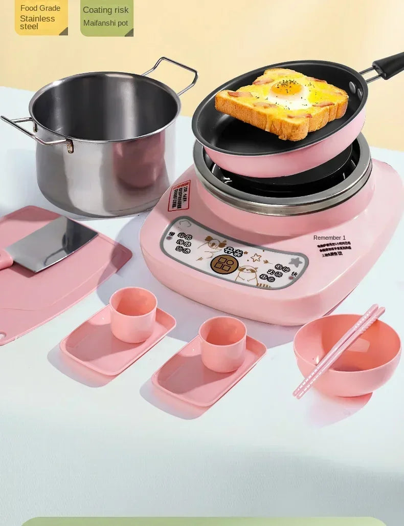New Girl Baby Can Cook Funny Mini Kitchen Wholesale Real Cooked Family Toy Set Birthday Gift Girl Toys