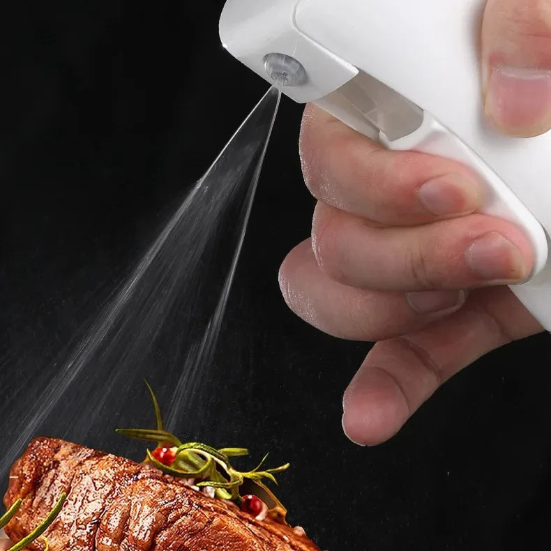 1PCS Black Transparent Kitchen Oil Bottle Cooking Oil Spray Olive Oil Bottle Fitness Barbecue Spray Oil Dispenser Household
