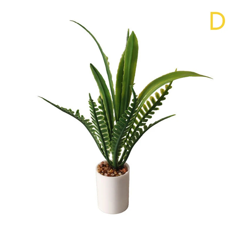1:12 Dollhouse Miniature Potted Plant Pot Bonsai Green Leaves Garden Home Model Decor Doll House Accessories Toy decoration