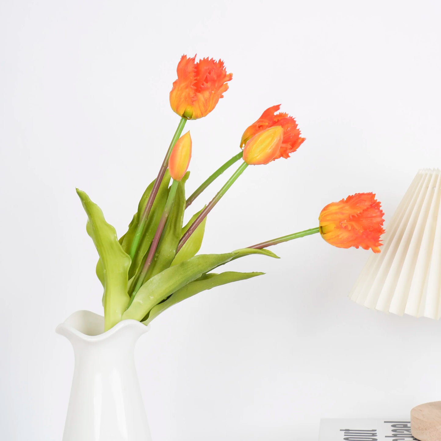 New Parrot Wave Tulip Silicone Artificial Flowers Soft and Comfortable Bouquet Home Room Living Room Desktop Floral Decoration
