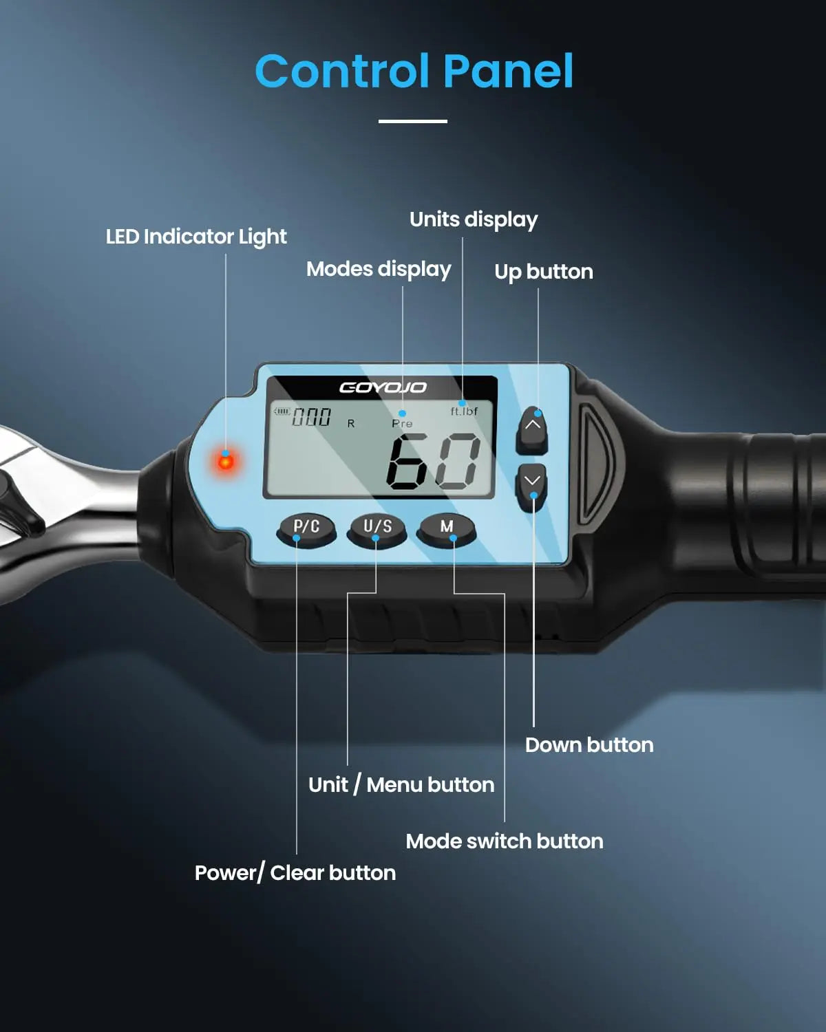 New Digital Preset Torque Wrench 1/2" 3/8" 1/4"  Bidirectional Ratchet Head Professional Adjustable Bicycle Repair Hand Tools