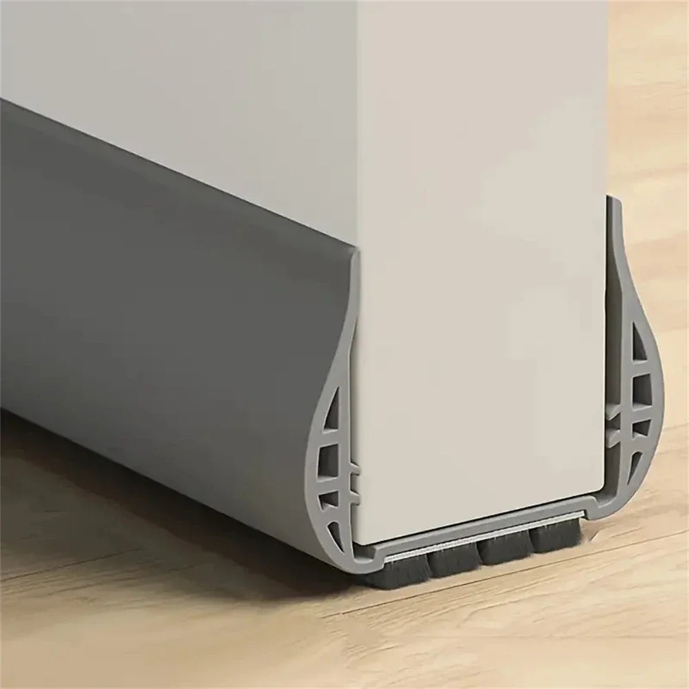 1-4pcs 93cm Door Bottom Seal Strip with Brush PVC Dustproof Soundproof Snap-in installation Gap Door Draft Stopper Weatherstrip