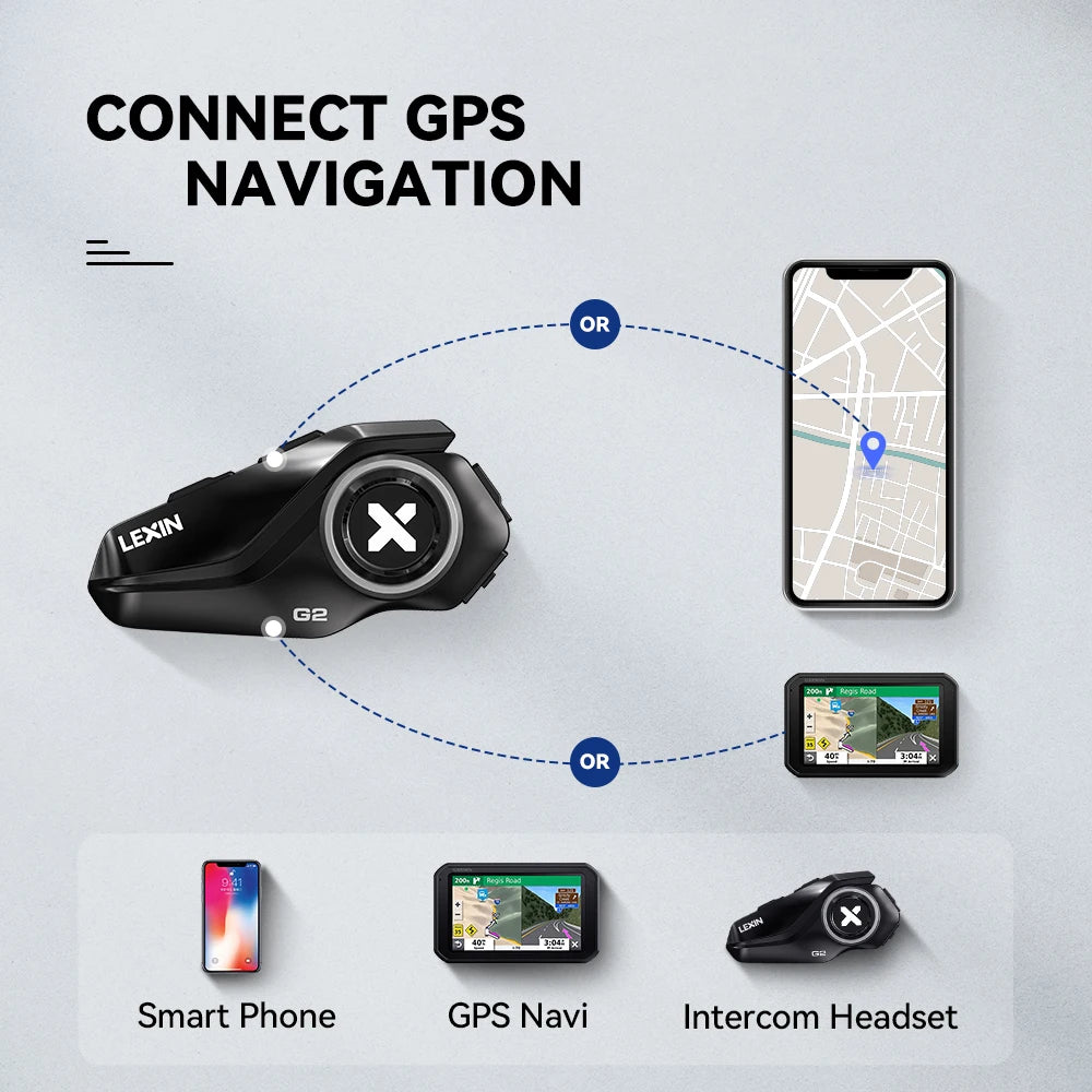 2023 Lexin-G2P Motorcycle Helmet Bluetooth Intercom Up To Pair 6 Riders&Big Button Design Exchangeable Pattern Shell 120KM/H