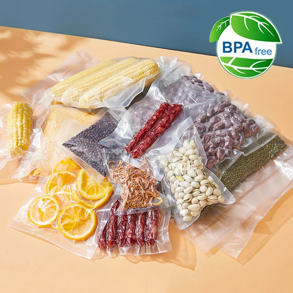 Vacuum Packaging Bags for Food 100pcs Food Storage Vacuum Bags for Vacuum Sealer Machine Food Fresh Long Keeping Empty Bags