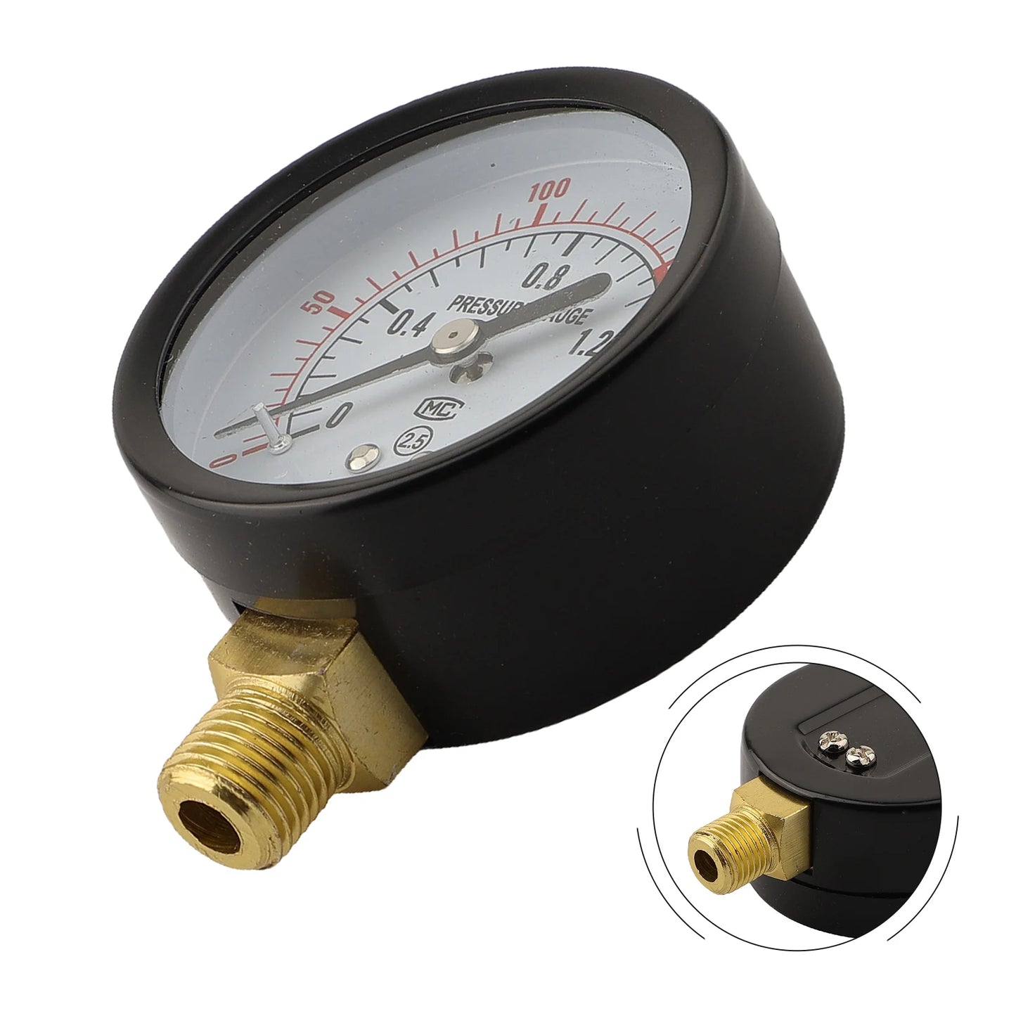 Vacuum Manometer Mini Dial Gauge Y60 0-1.6Mpa 0-230PSI Pool Filter Water Pressure Gauge Meter For Air Compressor Display Gauge