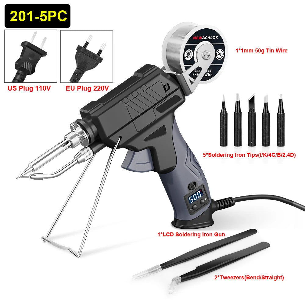Toolour LCD Soldering Iron Kit with Adjustable Temp 180-520°C/356~932℉ Auto Send Tin Soldering Iron Gun for Welding Repair