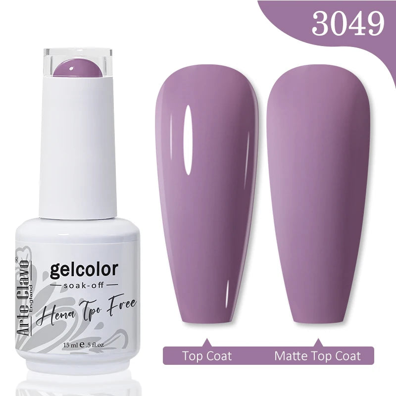 Arte Clavo HEMA TPO FREE Gel Nail Polish Jelly 15ml LED Nail Gel Hybrid Varnish Matt Top Base Coat Nail Art Gellak Primer