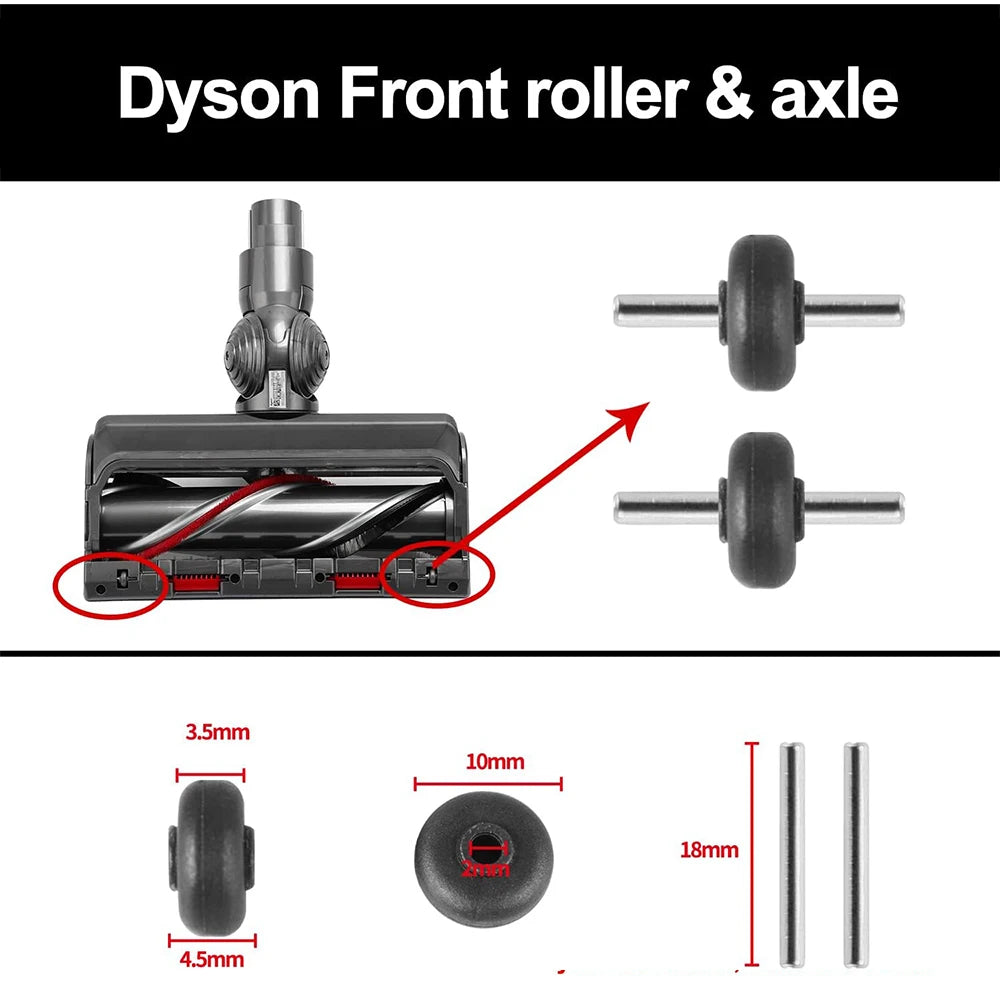 Soleplate Wheels for Dyson V6 V7 V8 V10 V11 V15 DC58 DC59 DC62 Direct Drive Cleaner Head,not for soft roller head