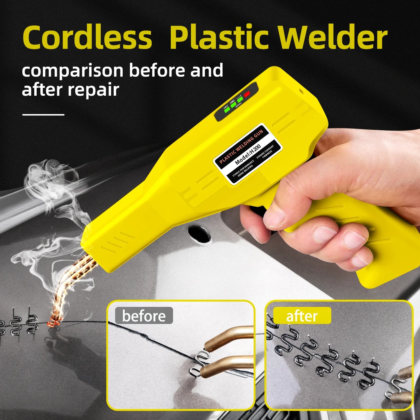 New Heat Gun Plastic Welding Machine Bumper Soldering Iron Staples Bumper Repair Car Tools Kit HOT Stapler Plastic Welder