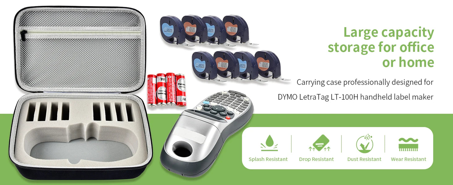 (CASE ONLY)Case Compatible with DYMO LetraTag LT-100H Handheld Label Maker Machine, Holder for Labeler Makers Printer Machine