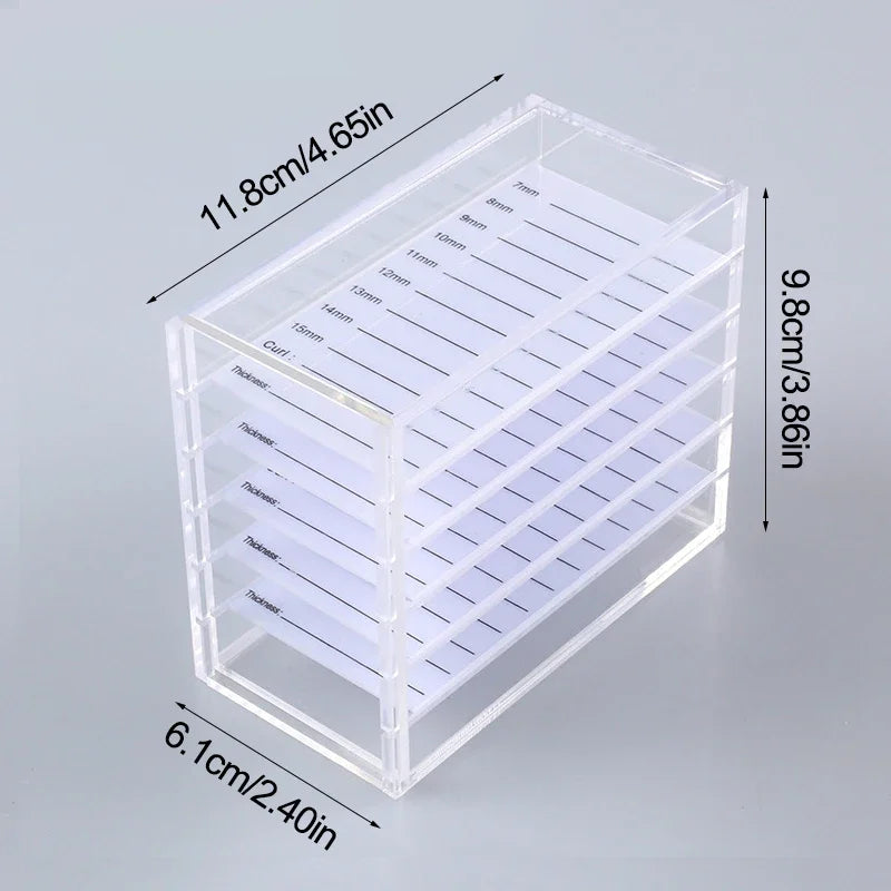 wholesale 1Pcs Eyelash Extensions Storage Box 5 Layers Acrylic Pallet Lash Organizer Holder Display Stand Makeup Tools Supplies