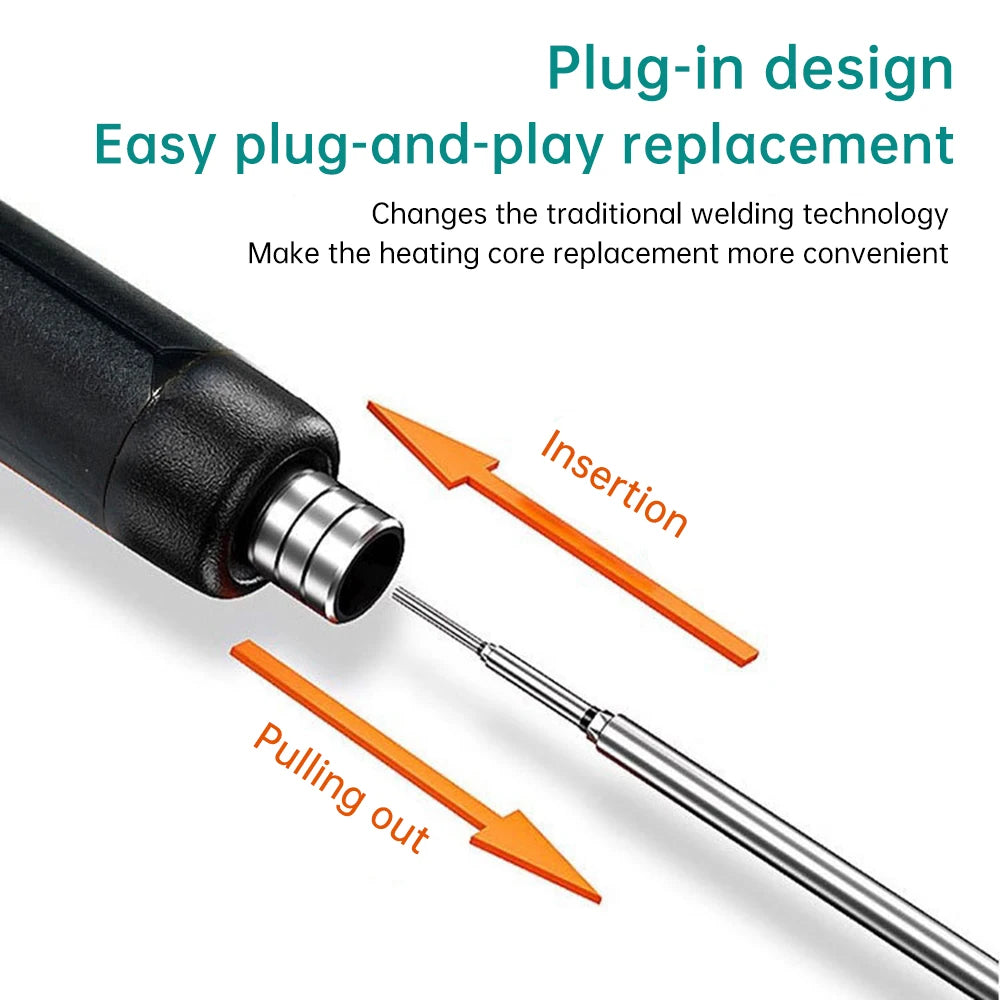 USB Soldering Iron Set Mini Digital Electric Soldering Iron Kit Type-C Interface Adjustable Temperature Solder Welding Iron Tool