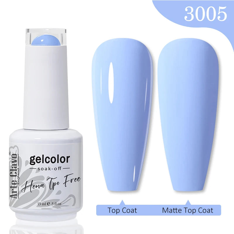 Arte Clavo HEMA TPO FREE Gel Nail Polish Jelly 15ml LED Nail Gel Hybrid Varnish Matt Top Base Coat Nail Art Gellak Primer