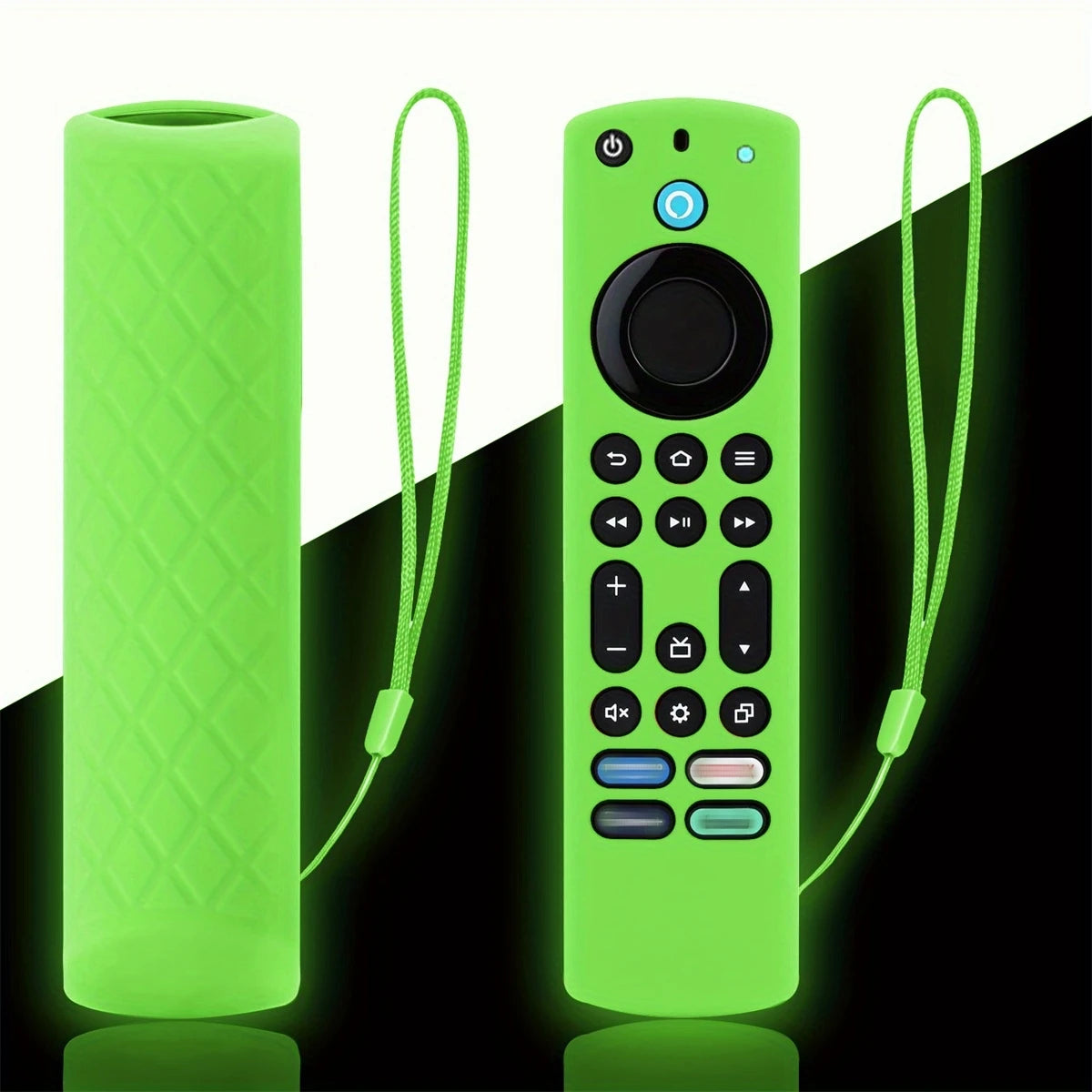 Silicone Remote Case Glow in The Dark for Firetv 4K Max (2nd)/Insignia/Pioneer/Omni (QLED) Series with Lanyard, Lightweight Ant