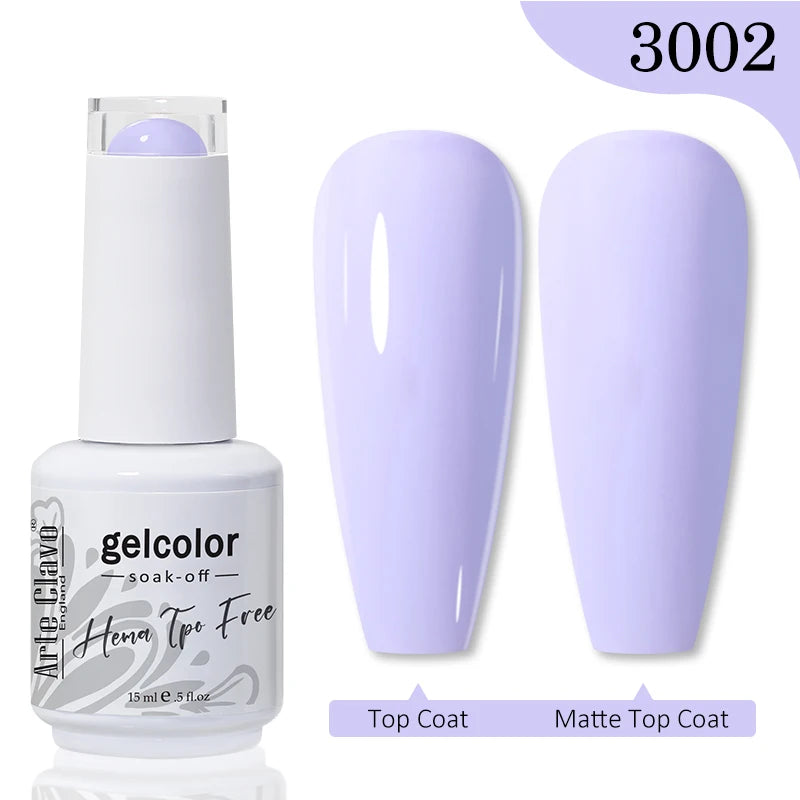 Arte Clavo HEMA TPO FREE Gel Nail Polish Jelly 15ml LED Nail Gel Hybrid Varnish Matt Top Base Coat Nail Art Gellak Primer