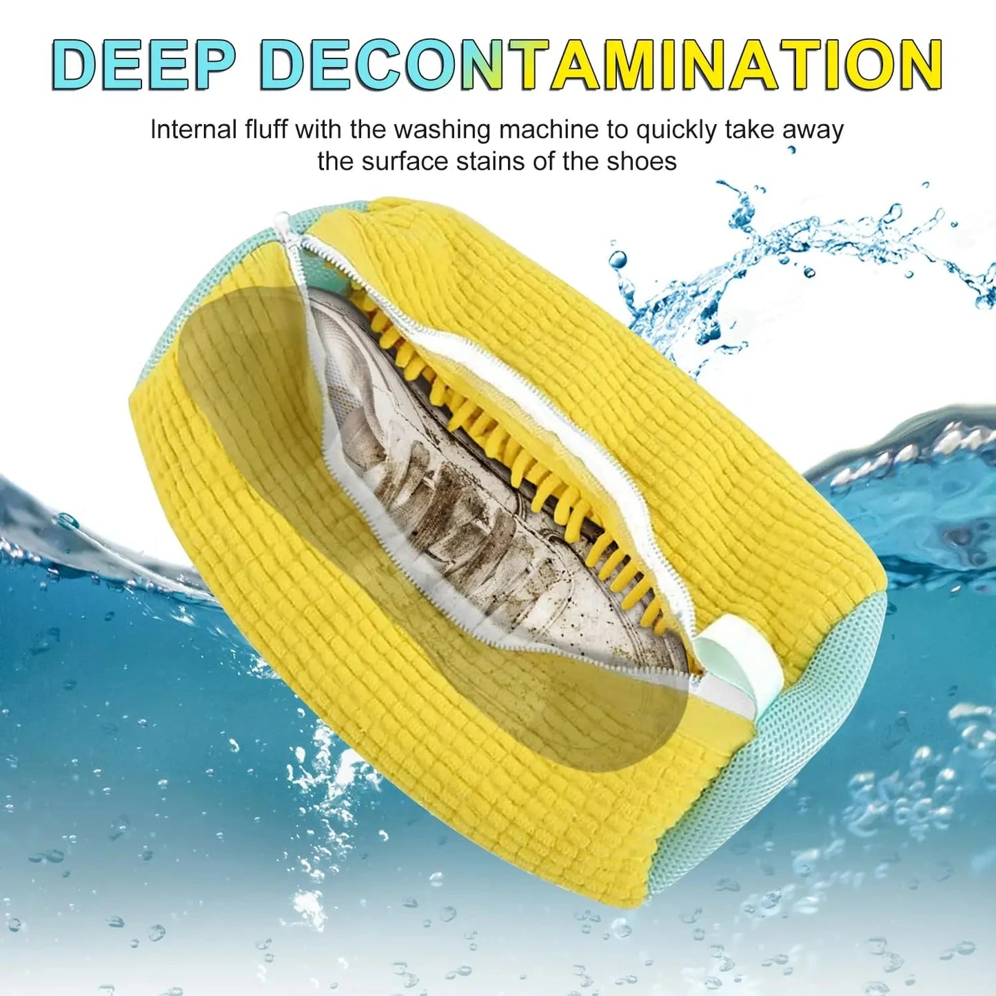 1/2PCS Washing Shoes Bag Protector Fluffy fibers Polyester Washing Shoes Machine Friendly Laundry Bag Drying Bags