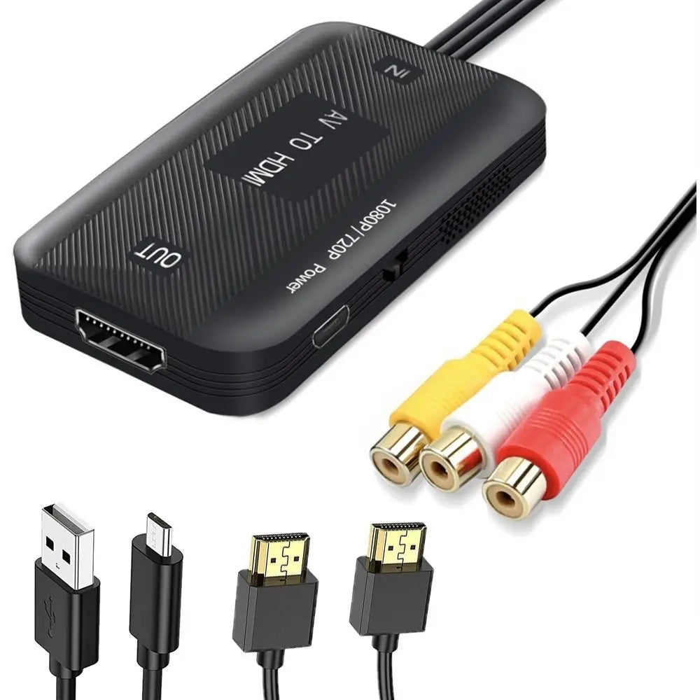 RCA Cable Video Adapter 1080P Converter RCA to HDMI Cable HD Link Cable Audio Cable HDMI Converter AV to HDMI Adapter