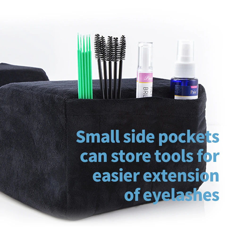 Lash Pillow Neck Support Eyelash Soft Pillow Grafting Eyelashes Memory Foam Eyelash Extension Pillow With Pocket Makeup Salon