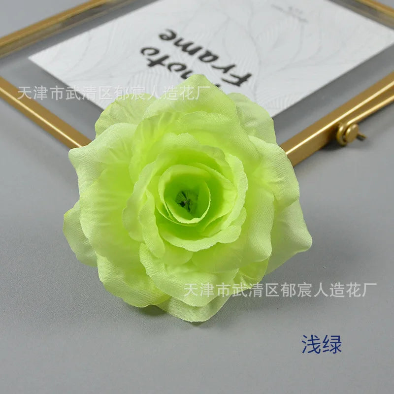 10pcs 10cm Artificial Roses Flower Heads DIY Wedding Home Decoration Party Festival Supplies Fake Flowers