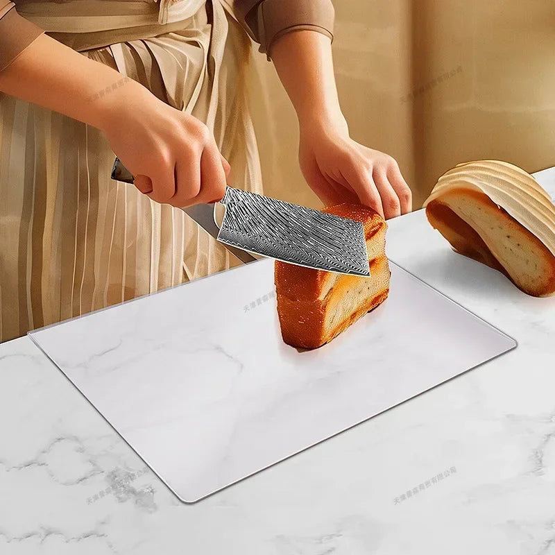 New High Quality Acrylic Cutting Boards Chopping Boards with Lip Anti-slip Countertop Protector Cheese Board Kitchen Accessories