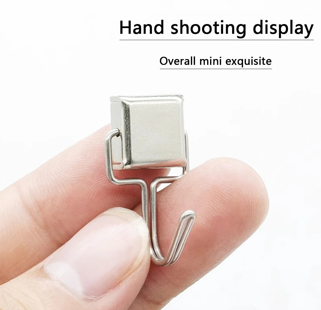 30Pcs Square Strong Magnetic Hooks Multi-Purpose Storage Hooks Home Kitchen Bar Storage Hooks Key Storage Hooks Bathroom Hangers