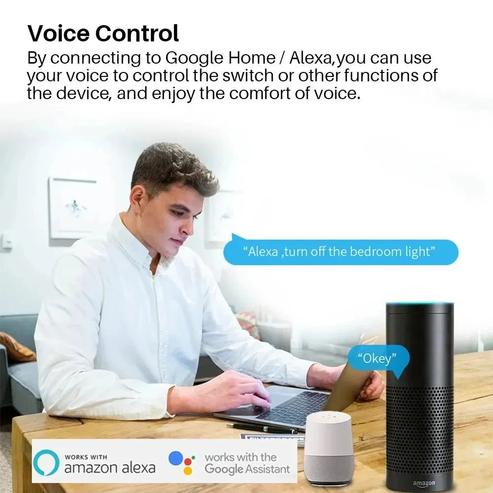 EWeLink WIFI Smart Switch DIY Module Wireless Voice Control 16A Mini DIY Light Breaker 2 Way Control Switch Alexa Google Home