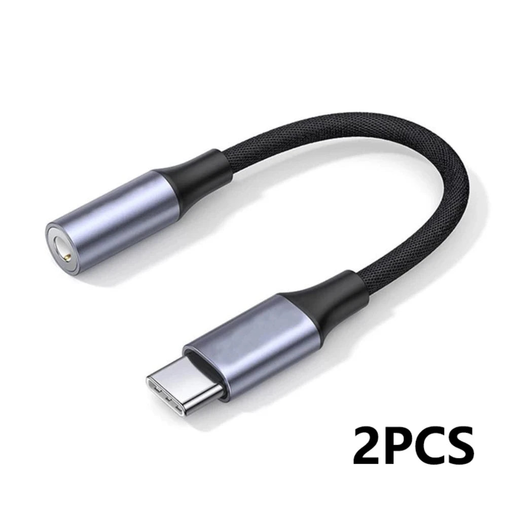 NNBILI HiFi USB Type C To 3.5 Jack Earphone Adapter USB-C 3 5mm Audio Cable Converter For IPhone 15 Series Samsung Galaxy Huawei