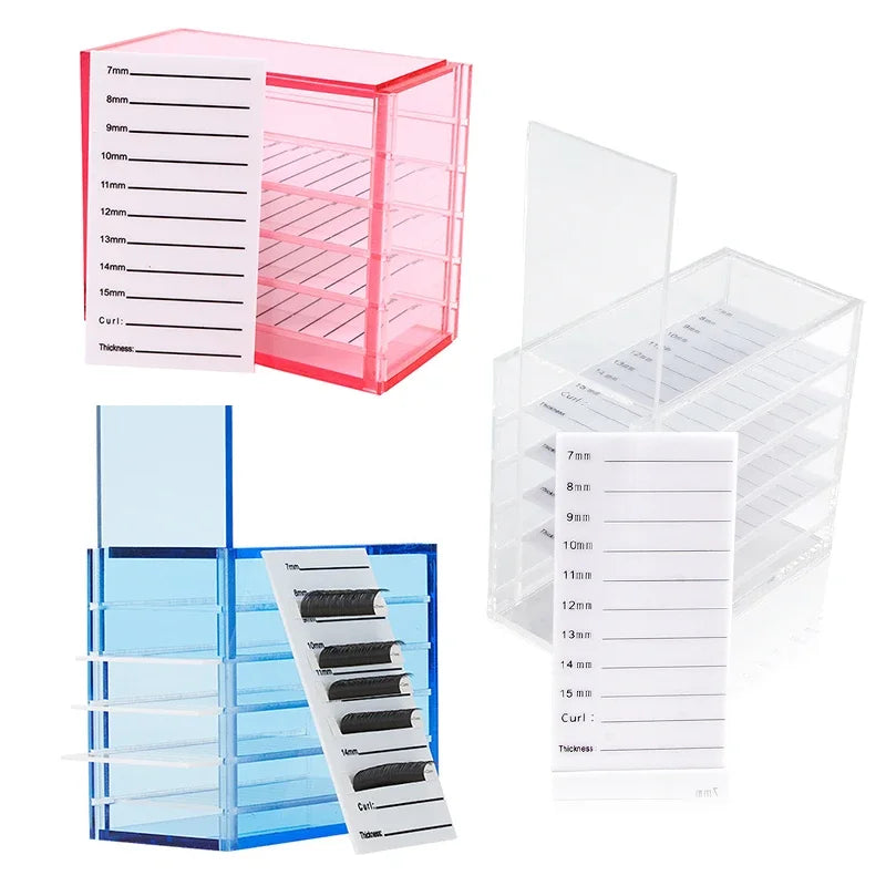 wholesale 1Pcs Eyelash Extensions Storage Box 5 Layers Acrylic Pallet Lash Organizer Holder Display Stand Makeup Tools Supplies