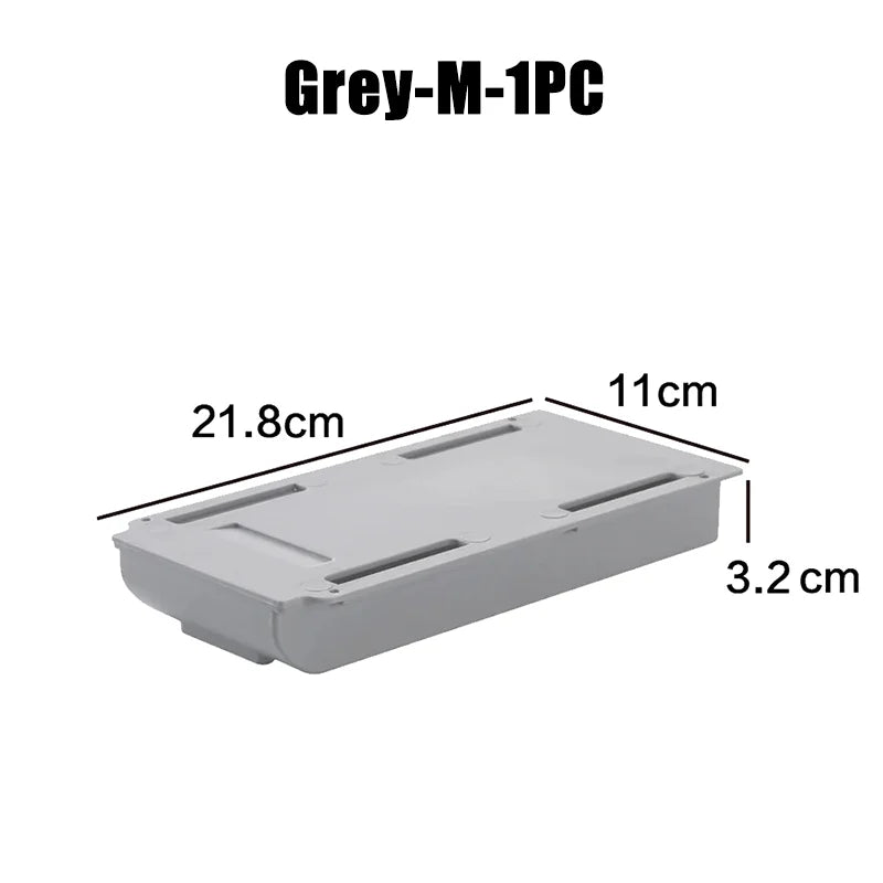 Hidden Storage Box Desk Storage Drawer Self-Adhesive Plastic Table Storage Holder Simple Sundries Cosmetics Stationery Organizer