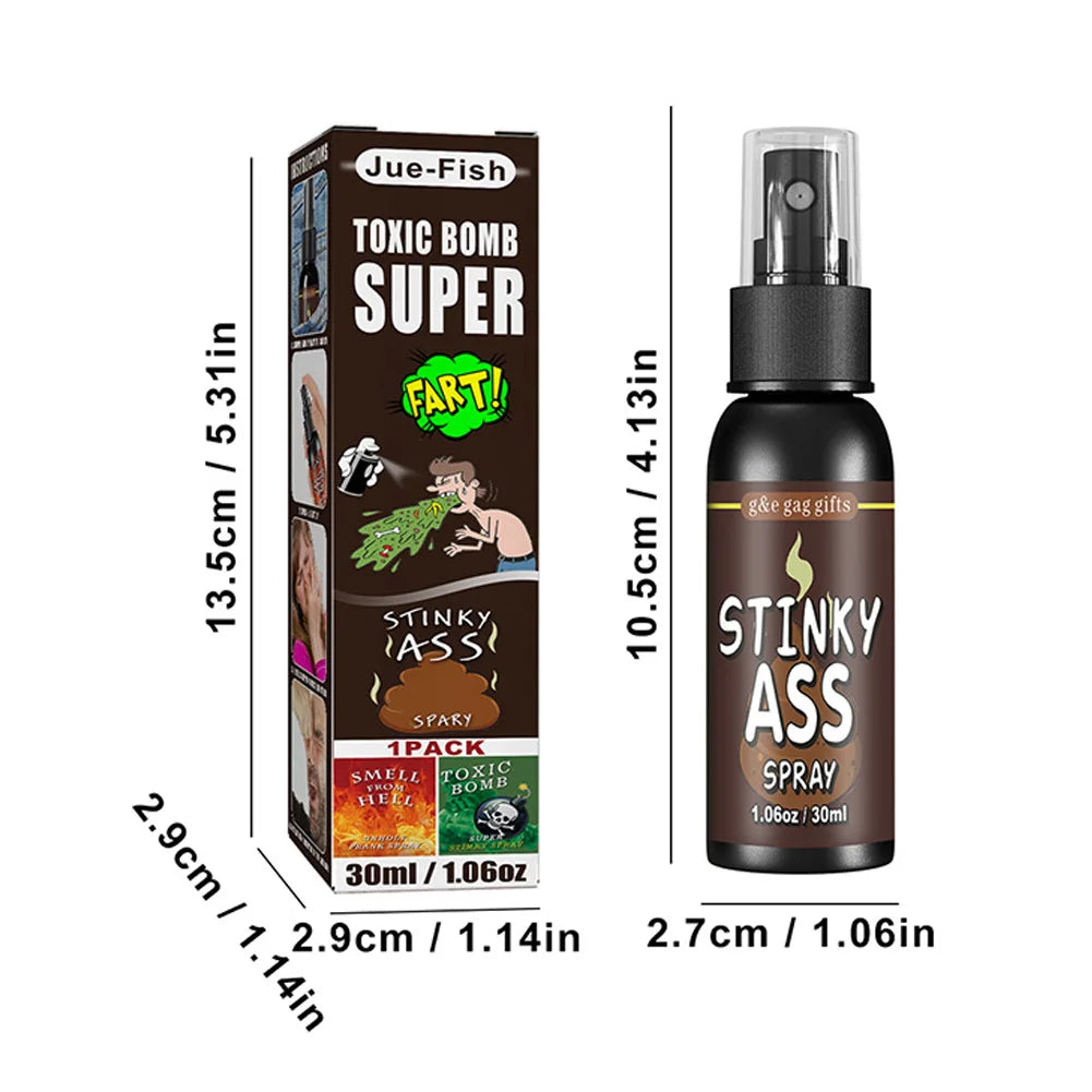 30ml Fart Spray Prank Joke Non Toxic Terrible Smell Spray Plastic Fart Gag Spray Party Supplies Odor Spray Halloween Funny Toys