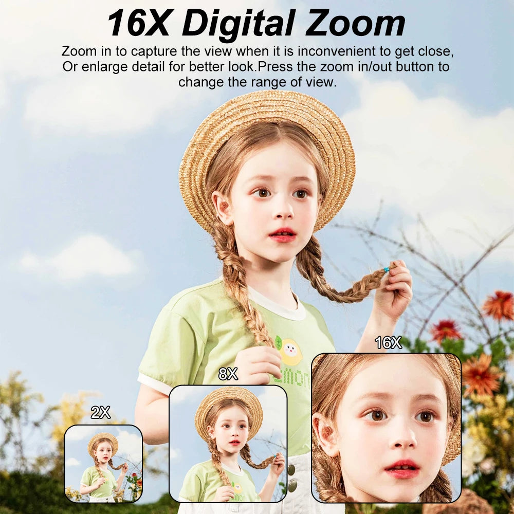 Vintage Digital Camera 16X Digital Zoom 4K WIFI Retro Vlog Recorder YouTube 3.0 "Flip Screen Compact Digital Photography Camera