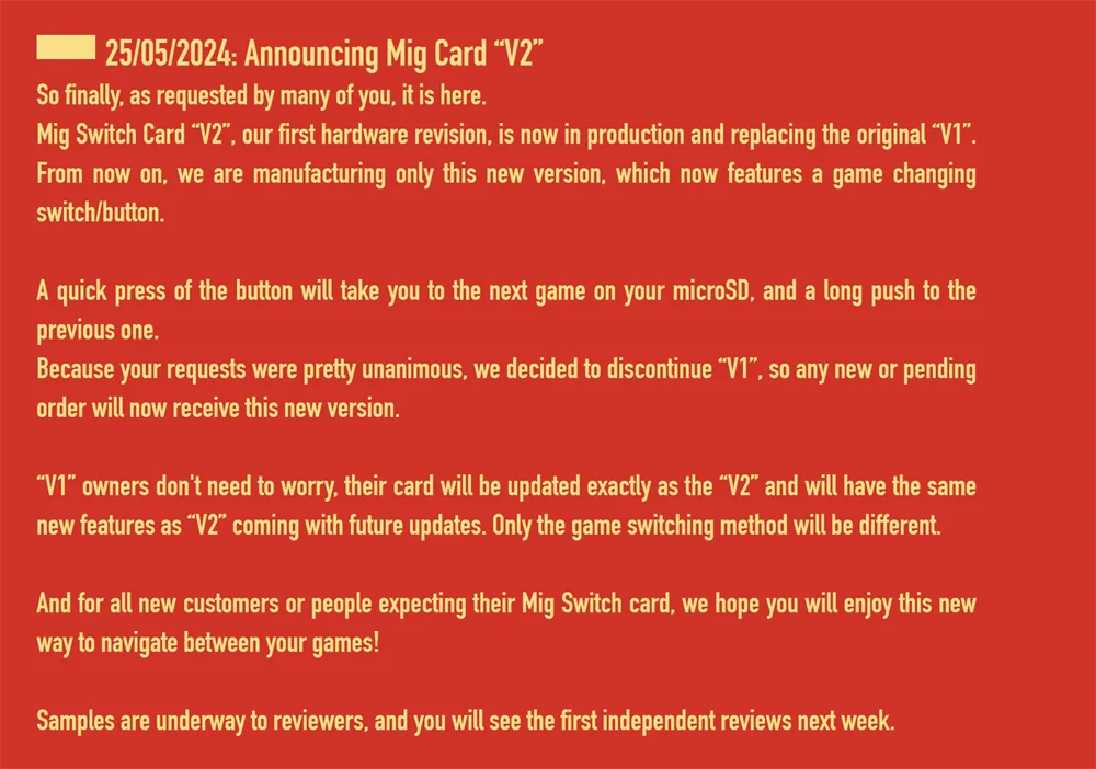 New MigSwitch V2 Ns Game Card Plug Play Mig Universal Card Switch Ns Game Console Game Card MigSwitch V1