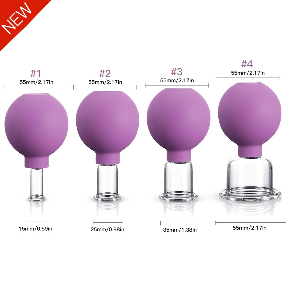 Vacuum Cupping Glass Jar Cellulite Massager For Face Acupuncture Hijama Suction Cup Slimming Fat Burning Health Care Face Sucker
