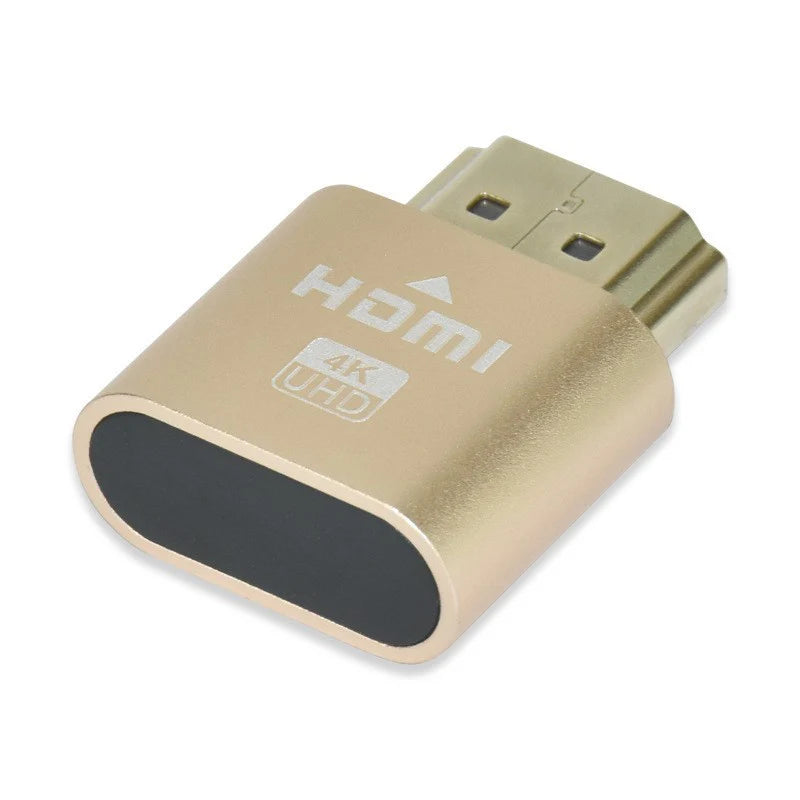 HDMI-compatible Dummy Plug Virtual Display Headless Ghost Display Emulator 4K DDC EDID Dummy Emulator Adapter For Bitcoin Mining
