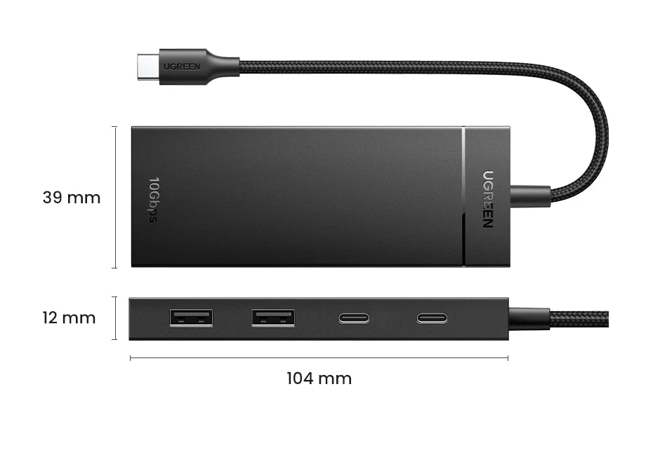 UGREEN USB C HUB 10Gbps Type-C 3.2 Gen2 USB Splitter USB C USB A Hub 4 USB Port 3.2 for MacBook Pro Air Type C Multiport Adapter