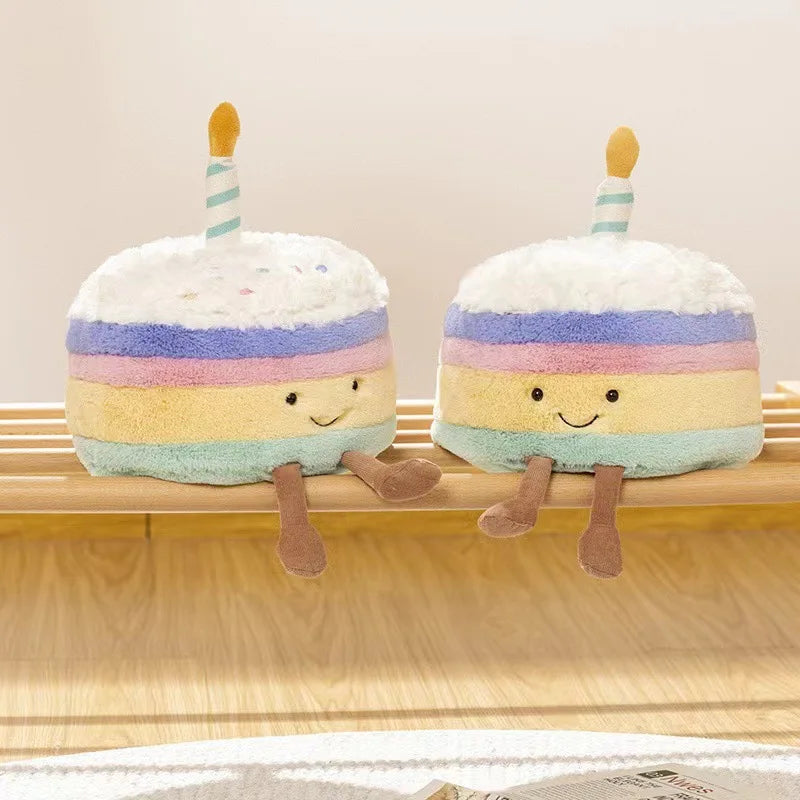 New Birthday Cake Jelly Cat Plush Toy Doll Cake Cloth Puppet Cute Fun Shop Soothing The Doll Valentine'S Festival Birthday Gift