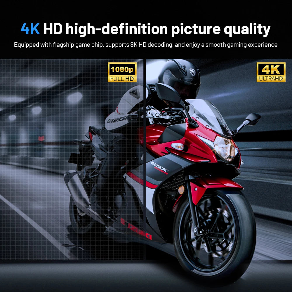 KINHANK Amlogic S905X4 Retro Video Game Console Super Console X4 Plus 90000 Game for 60+ Emulators Arcade/MAME/NAOMI 4K HD TVBox