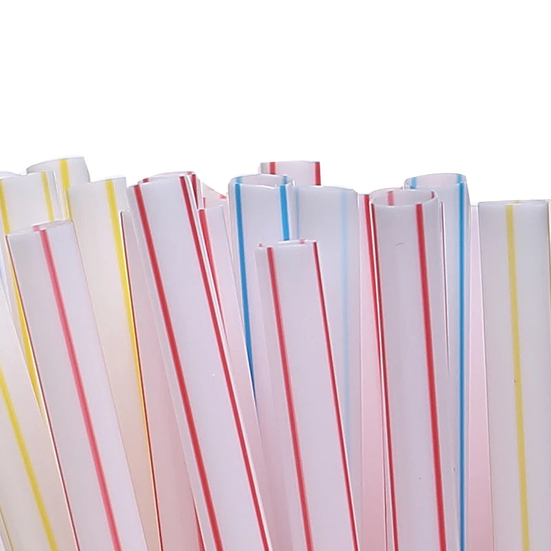 100-3000PCS Colorful & Black Drinking Kunststof Straws Bar Party Wedding Kitchen pajitas plastique Beverage Straw Wholesale