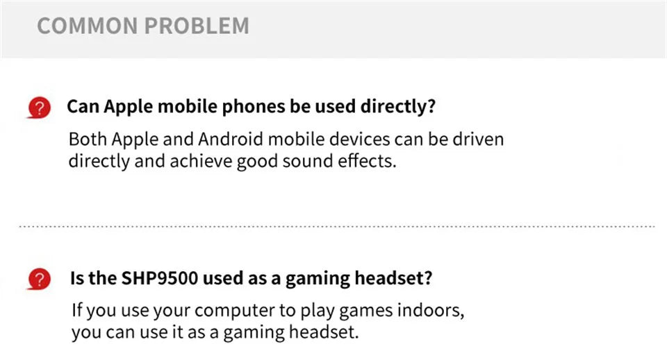 Philips SHP9500 Headphone HiFi Stereo Wired Earphone Computer Online Learning Earbuds Esports Game 3.5mm 6.3mm Universal Headset