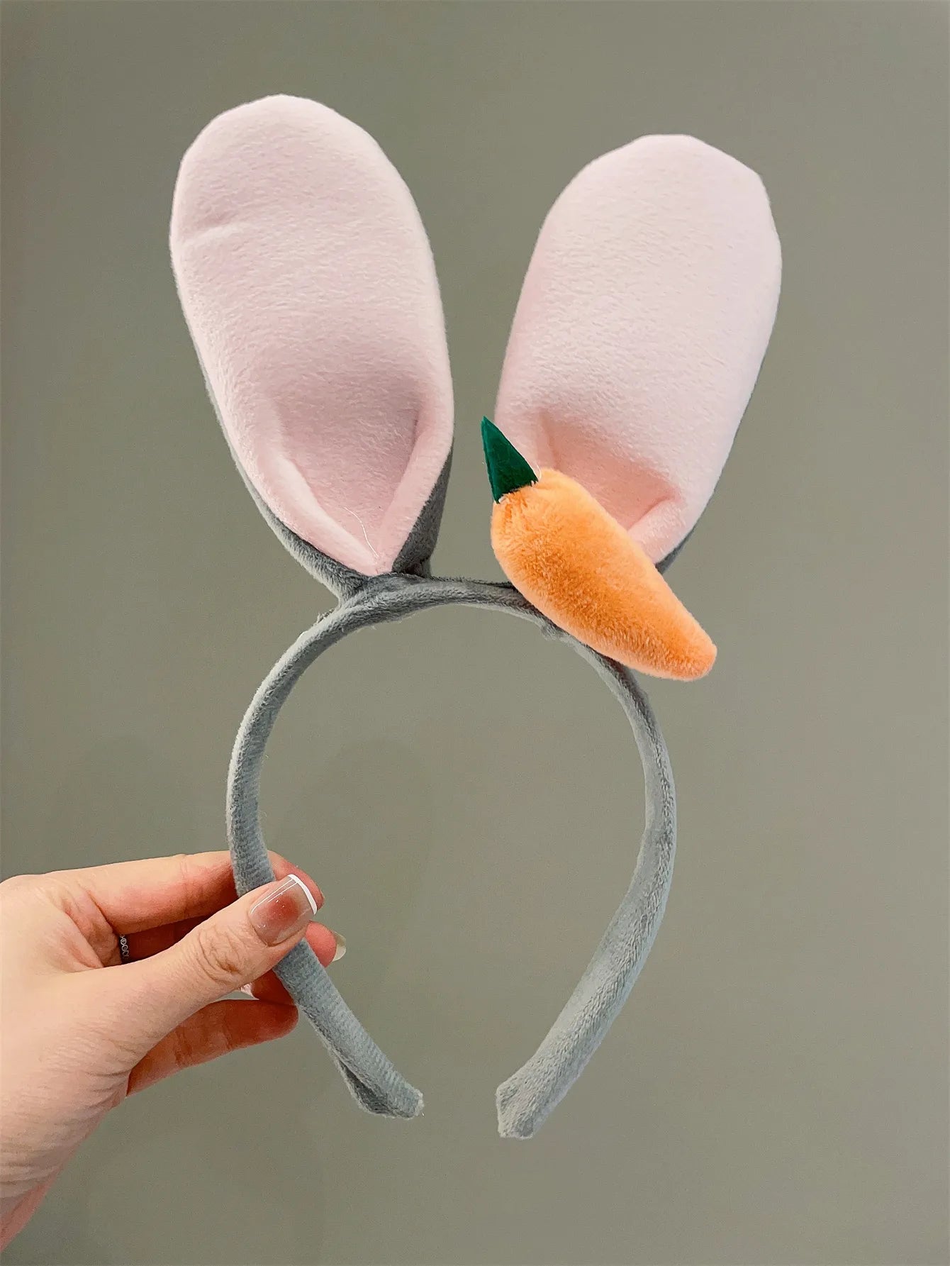 1 hair band cute large rabbit ears hair band for women 2024 autumn and winter new plush hair card for face washing