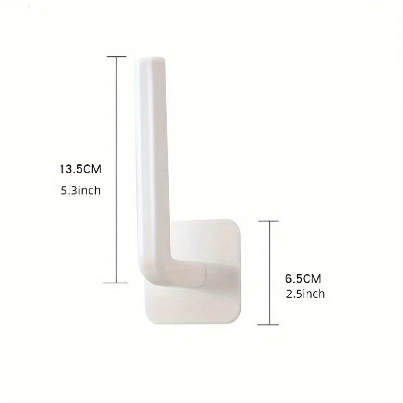 No Hole Multifunctional Hooks Lazy Rag Hangers Kitchen Wall Mounted Paper Towel Organiser Roll Rack Towel Holder For Bathroom