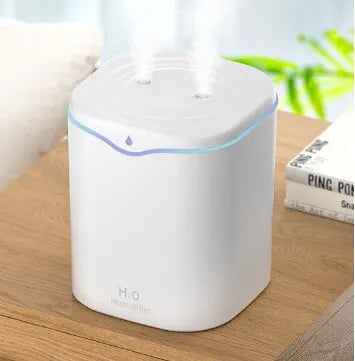 New USB Double Spray Humidifier Home USB Desktop Small Humidifier 2L Capacity Portable Clean Air Humidifier