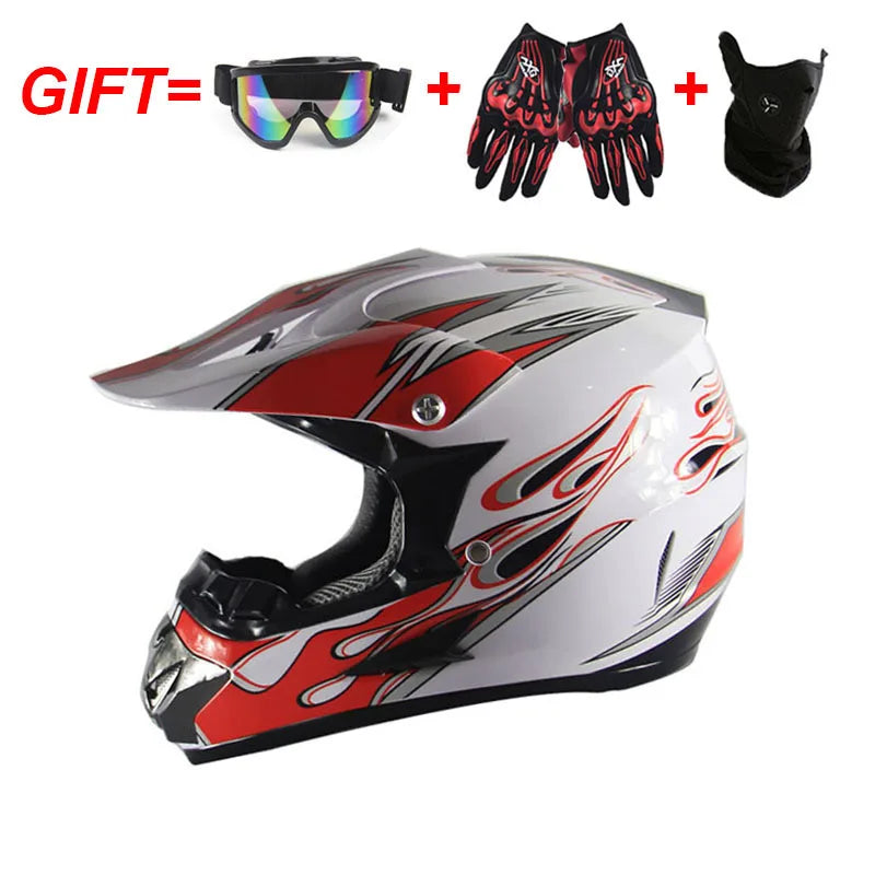 Adult Motocross Dirt Bike Helmet Dirtbike ATV Helmet Unisex Adult Men Women Adjustable Off-Road Motorcycle Helmet