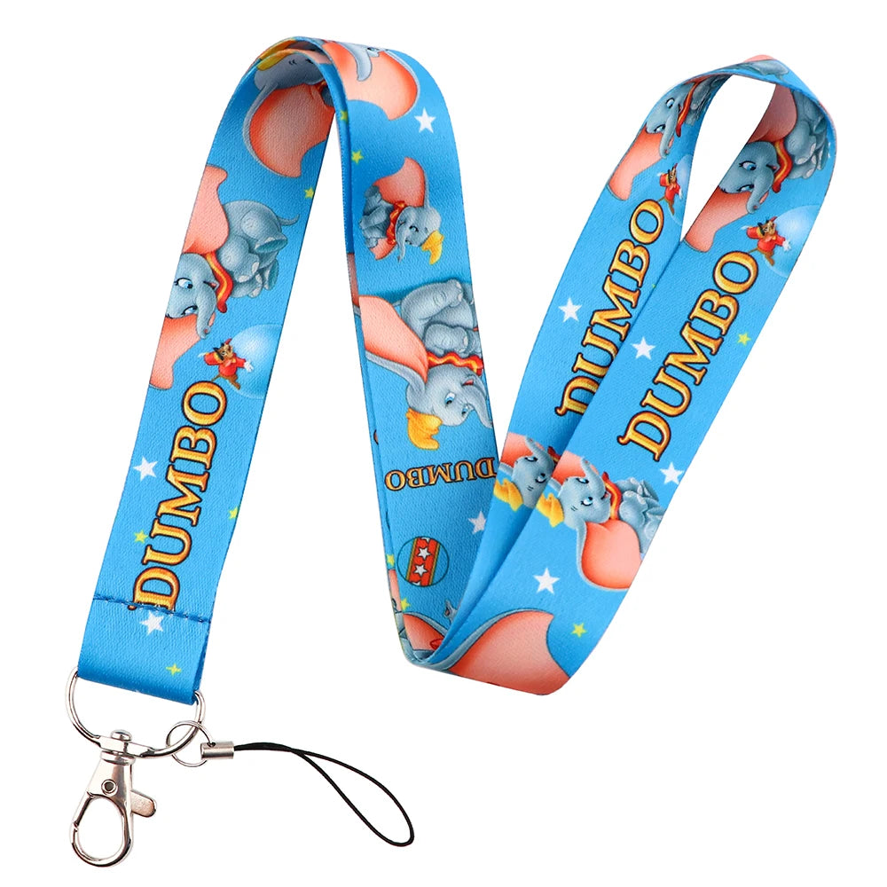KKZ004 Mickey&Minnie Stitch Lanyard For Keys Keychain Badge Holder ID Credit Card Pass Hang Rope Lariat Phone Charm Gift