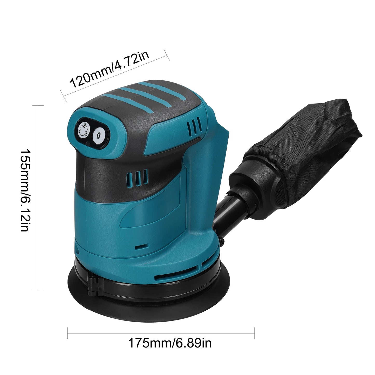 125mm Brush Motor Cordless Orbital Sander Wood Grinder Electric Polisher Waxing Grinding Sanding Machine for Makita 18V Battery